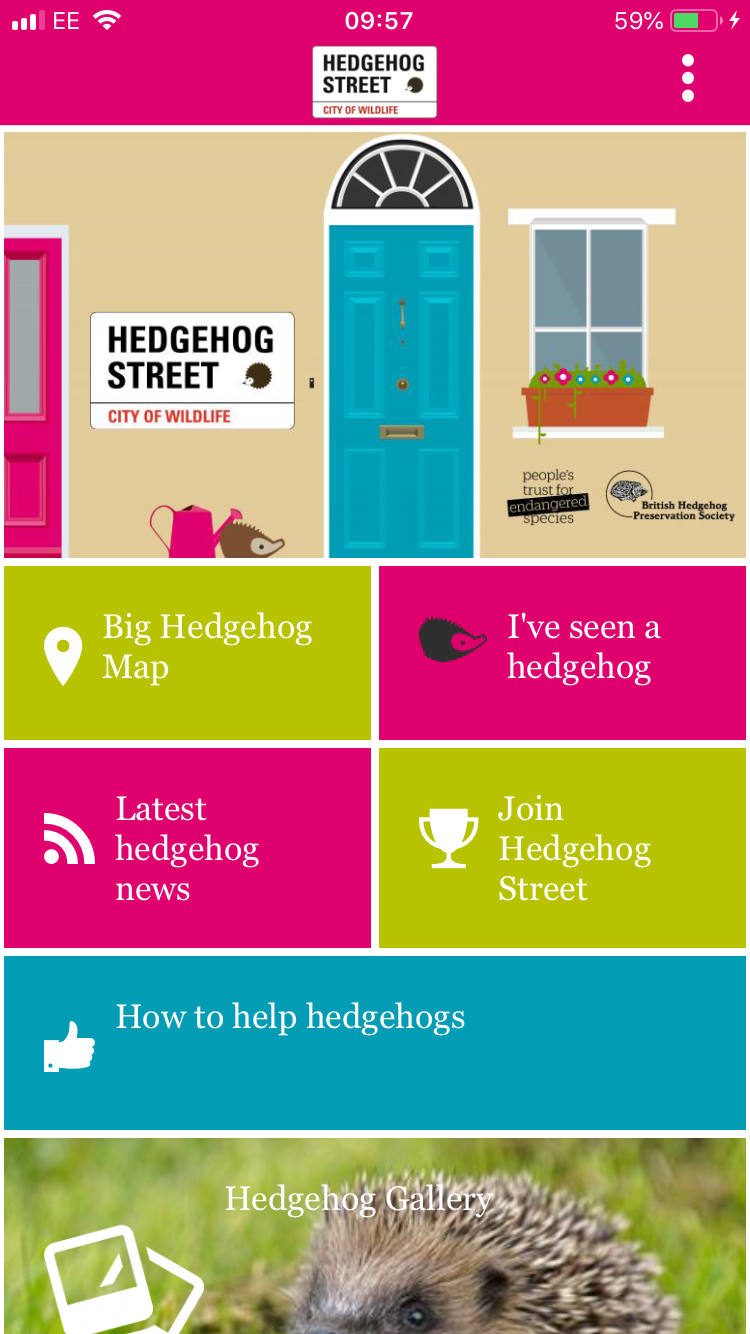 Hedgehog street app