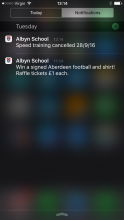 Albyn School alerts app